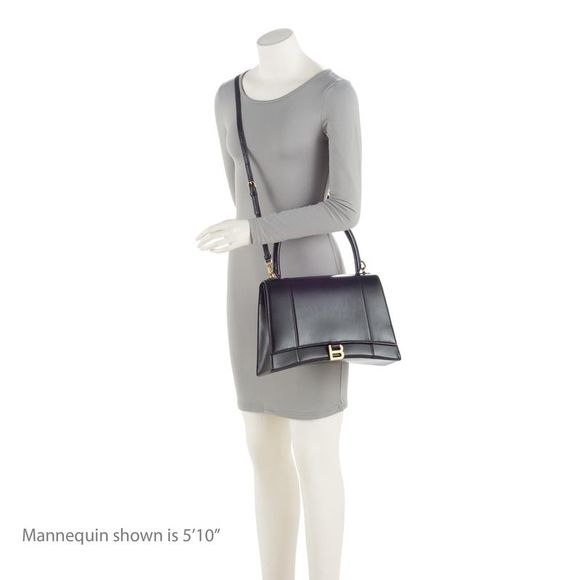 Balenciaga Shiny Calfskin Hourglass Medium Satchel - Picture 5 of 15